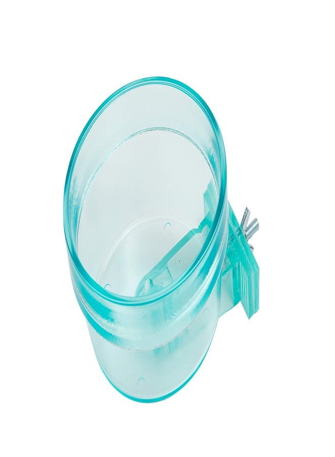 Lixit Quick Lock Removable Cage Bowls for Rabbits, Guinea Pigs, Gerbils, Ferrets, Dogs, Cats, Birds, and Other Small Animals - Made in USA (Blue, 20 Ounce) - Image 1